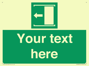 Custom Slide to Open Sign